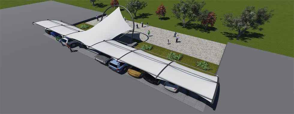 CONSTRUCTION OF CANOPY OVER CARPARK — photo 2